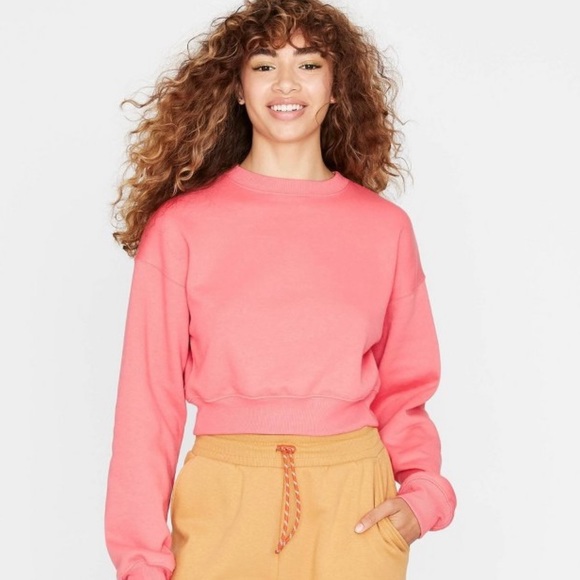 Wild Fable Neon Crop Sweatshirt Large Loungewear